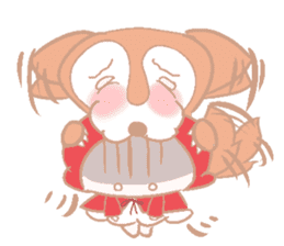 Cute red girl with Wolf story tale sticker #5731033