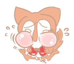 Cute red girl with Wolf story tale sticker #5731034