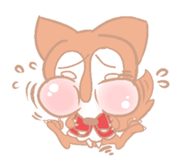 Cute red girl with Wolf story tale sticker #5731034