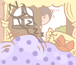 Cute red girl with Wolf story tale sticker #5731035