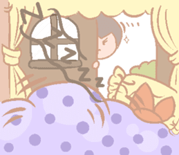 Cute red girl with Wolf story tale sticker #5731035