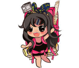 Backpacker Girl sticker #5731284