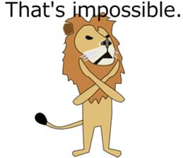 A cute lion. sticker #5732128