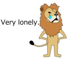 A cute lion. sticker #5732143