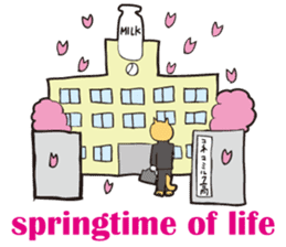 Cat high school students. sticker #5732444