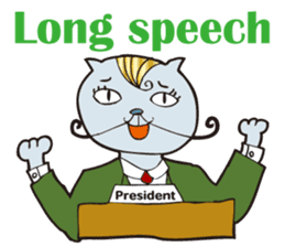 Cat high school students. sticker #5732446