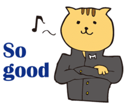 Cat high school students. sticker #5732450