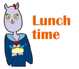 Cat high school students. sticker #5732454