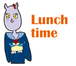 Cat high school students. sticker #5732454