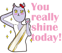 Cat high school students. sticker #5732455