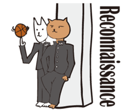 Cat high school students. sticker #5732458