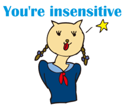 Cat high school students. sticker #5732462