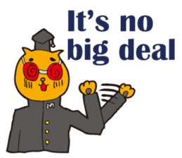 Cat high school students. sticker #5732465