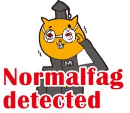 Cat high school students. sticker #5732467