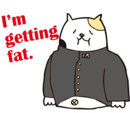 Cat high school students. sticker #5732468