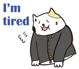 Cat high school students. sticker #5732470