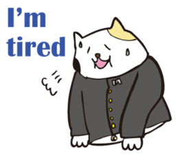 Cat high school students. sticker #5732470