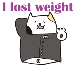 Cat high school students. sticker #5732471