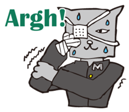 Cat high school students. sticker #5732472