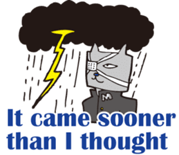 Cat high school students. sticker #5732473