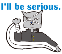 Cat high school students. sticker #5732475