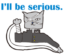 Cat high school students. sticker #5732475