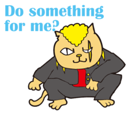 Cat high school students. sticker #5732476