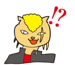 Cat high school students. sticker #5732479