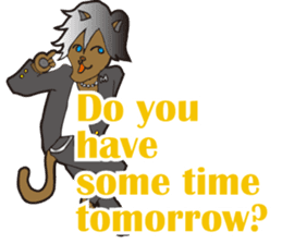 Cat high school students. sticker #5732480