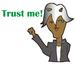 Cat high school students. sticker #5732481