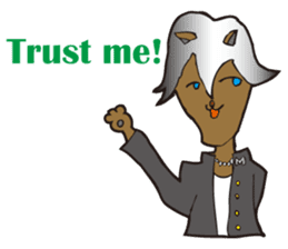 Cat high school students. sticker #5732481