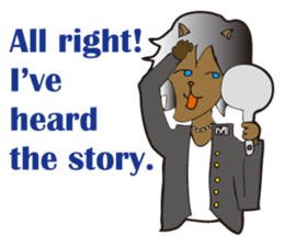 Cat high school students. sticker #5732482