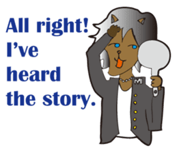 Cat high school students. sticker #5732482