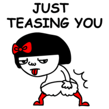 A girl with a red ribbon 1 'English' sticker #5732486