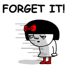 A girl with a red ribbon 1 'English' sticker #5732488