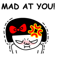 A girl with a red ribbon 1 'English' sticker #5732489