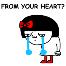 A girl with a red ribbon 1 'English' sticker #5732494