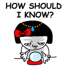 A girl with a red ribbon 1 'English' sticker #5732507