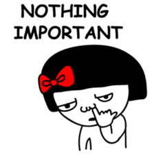 A girl with a red ribbon 1 'English' sticker #5732516