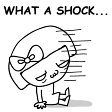 A girl with a red ribbon 1 'English' sticker #5732519