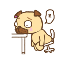 Pooh the pug 4 sticker #5734651