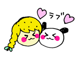 yuzuchan and pannda sticker #5734792