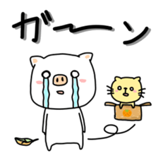 Daily life of the piglets. sticker #5735457