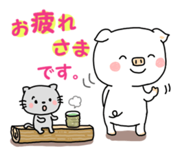 Daily life of the piglets. sticker #5735469