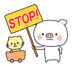 Daily life of the piglets. sticker #5735473