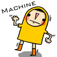 Raincoat girl sticker #5735524