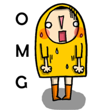 Raincoat girl sticker #5735525