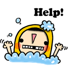 Raincoat girl sticker #5735527