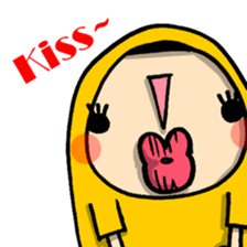 Raincoat girl sticker #5735530