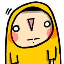 Raincoat girl sticker #5735531